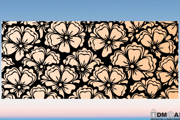 Boho Floral 16oz Libbey Glass Wrap SVG: Graphics & Print Templates