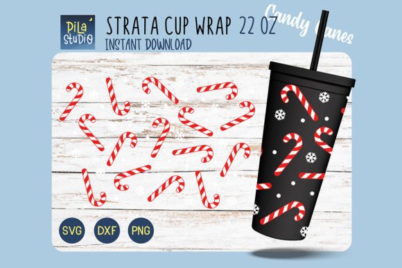 Christmas Candy Canes Strata Svg Cricut Graphics
