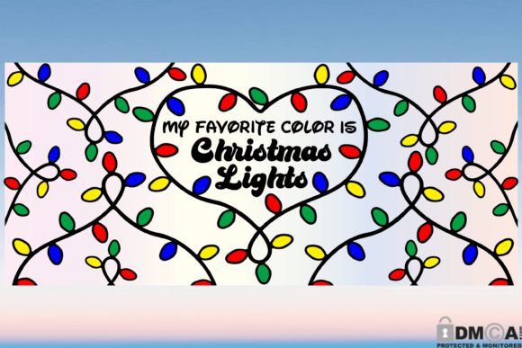 Christmas Lights 16oz Libbey Glass SVG: Graphics & Print Templates