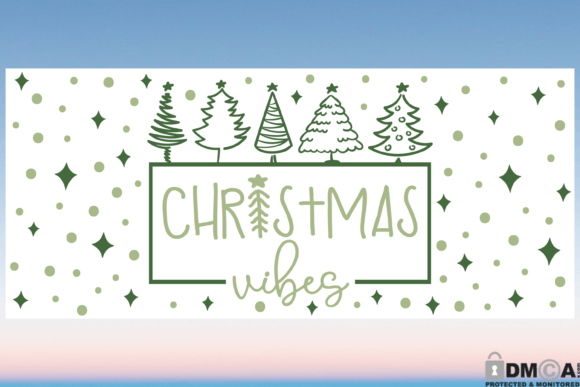 Christmas Vibes 16oz Libbey Cup Wrap SVG: Graphics & Print Templates