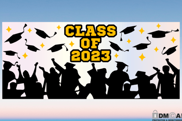 Class of 2023 16oz Libbey Glass Wrap SVG: Graphics & Print Templates