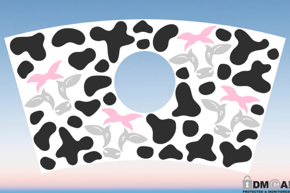 Cow Pattern 16oz Grande Hot Cup Wrap: Graphics & Print Templates