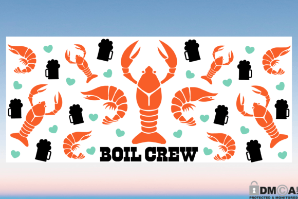 Crawfish SVG Graphics for Print Templates
