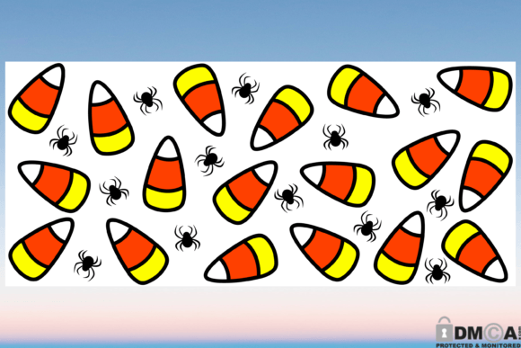 Fall Candy Corn 16oz Libbey Glass Wrap: Graphics & Print Templates