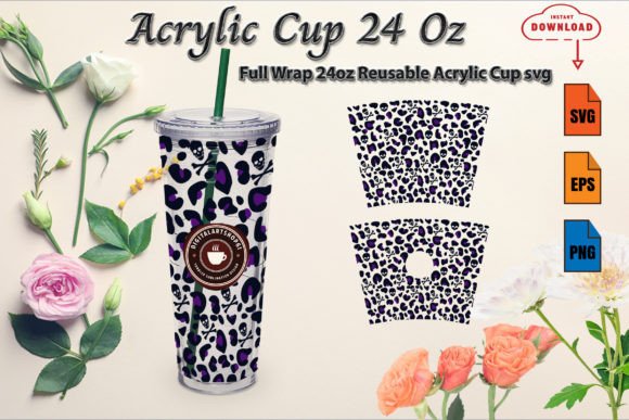 Halloween Full Wrap 24oz Acrylic Cup Graphics