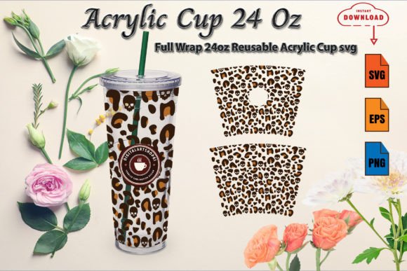 Halloween Full Wrap 24oz Acrylic Cup Graphics
