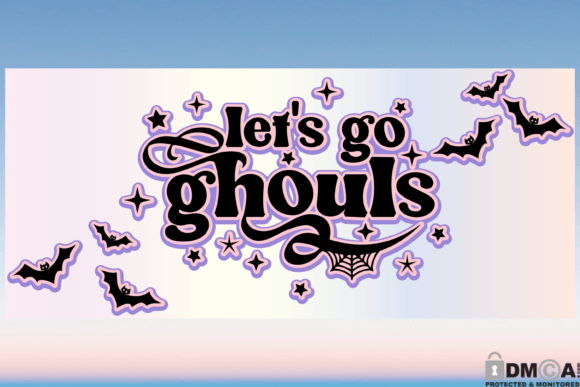 Lets Go Ghouls Can Wrap SVG: Graphics for Print Templates