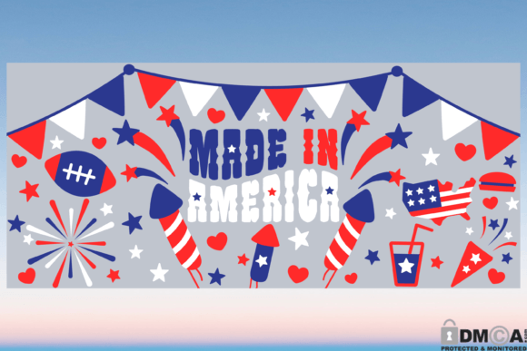 Made in America 16oz Libbey Glass SVG: Graphics & Print Templates