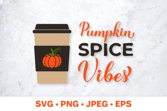Pumpkin Spice Vibes Hand Lettered SVG