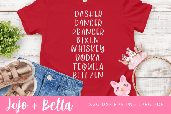 Reindeer Names Svg, Dasher Svg, Funny Ch