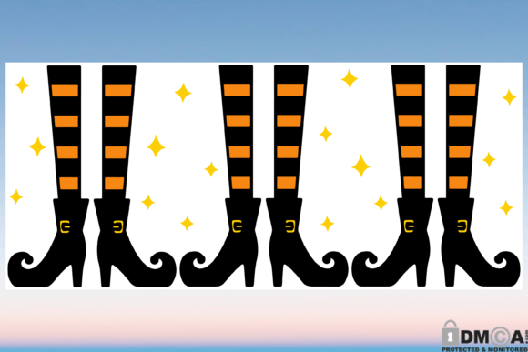 Witch Boots 16oz Libbey Glass Wrap SVG: Graphics & Print Templates